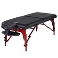 Master Massage 71cm Montclair Mobil Klappbar Massagebett Massagebank Kosmetikliege Holzbeine Tragetasche Paket Portable Massage Table Massageliege, Schwarz