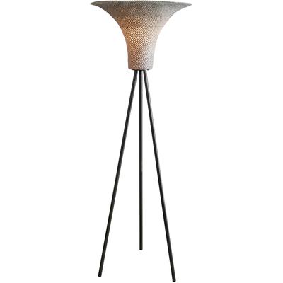 SALESFEVER Stehlampe "Alec", beige (natur, schwarz), Ø 55,00cm H: 152,00cm, Lampen, mit Farbverlauf im Lampenschirm Image