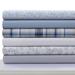 Solid or Printed 300 Thread Count Cotton Percale Extra Deep Pocket Sheet Set