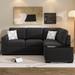 L-shaped Sectional Sofa with Pull Out Bed & Storage Chaise, Reversible Couch with USB Ports, Power Sockets, Cup Holder