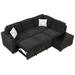 83.8" Sectional Sofa L-Shaped Reversible Sofa Couch, Sleeper Sofa Bed