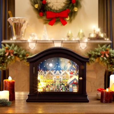 12" Animated Mantel Music Box