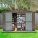 Metal Tool Storage House with Lockable Push-pull Double Door Large Outdoor Storage Waterproof Shed for Garden