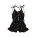 Calsunbaby Toddler Kids Baby Girl Hearts Printed Sleeveless Straped Jumpsuit Outfit 1-6 Years