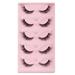 vnanda Easy to Use Fake Eyelashes 5 Pairs Lashes Natural 3d Effect Easy to Use Charming Dense Curly Simulated Makeup Fake Eyelashes 3d Effect Fake