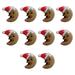 Pnellth 10Pcs Christmas Resin Accessories Compact Cartoon Design Adorable DIY Random Styles Holiday Decorations for Phone Cases Stockings