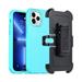 TECH CIRCLE For iPhone XS/X Case Heavy Duty Military Grade Rugged Shockproof Protective Case with Belt Clip Holster Rotatable Kickstand Durable Case for Apple iPhone XS/X 5.8 Blue