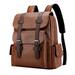 TERGAYEE Leather Laptop Backpack Leather Backpack Work Business Travel Waterproof Bags College Backpack Casual Computer Backpack