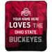 Pegasus Ohio State Buckeyes 50" x 60" City Skyline Personalized Fleece Blanket