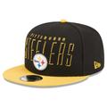 Men's New Era Black/Gold Pittsburgh Steelers Headline 9FIFTY Snapback Hat