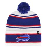 Youth '47 White Buffalo Bills Stripling Cuffed Knit Hat with Pom