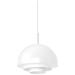 Modern Tiers 12" Wide Satin White Dome LED Pendant