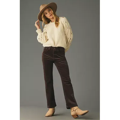 The Yaya Mid-Rise Corduroy Crop Flare Jeans by Pilcro