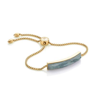 Gold Baja Facet Bracelet Aquamarine