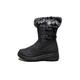 SURRIPA Ladies Ankle Boots Fur Lined Lace Up Zip Warm Comfy Snow Winter Shoes for Women (BLACK BUTTON DESIGN, UK Footwear Size System, Adult, Women, Numeric, Medium, 8)