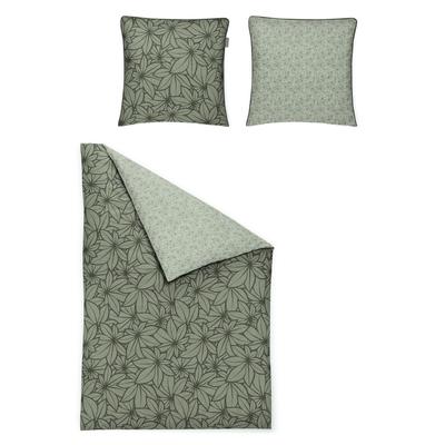Wendebettwäsche IRISETTE "Glamour 8504", grün, B/L: 155cm x 200cm, , Mako-Satin, B/L: 80cm x 80cm, Mako-Satin, Obermaterial: 100% Baumwolle, Bettwäsche, edel und hochwertig Image