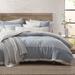 DKNY Pure Recycled Cotton Color-Block Duvet Set Cotton in Blue | Queen Duvet Cover | Wayfair 2OK011487QDMS