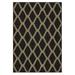 Black 84 x 60 x 0.41 in Area Rug - George Oliver Jessicamarie Area Rug w/ Non-Slip Backing Polyester | 84 H x 60 W x 0.41 D in | Wayfair