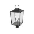 Millennium Lighting Devens 2 Light 22.625" Tall Outdoor Single Head Post Light Metal/Steel in Black/Gray | 22.63 H x 10 W in | Wayfair 42654-PBK