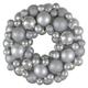 Northlight Seasonal 3-Finish Shatterproof Ball Christmas Wreath Traditional Faux, Metal in Gray | 4 H x 24 W x 24 D in | Wayfair NORTHLIGHT SM91062