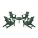 POLYWOOD® x AllModern 5 Piece Multiple Chairs Seating Group Plastic in Green | Outdoor Furniture | Wayfair PWS1979-1-GR
