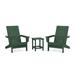 POLYWOOD® x AllModern Outdoor Adirondack Chair w/ Table Plastic in Green | 36 H x 104 W x 37 D in | Wayfair PWS1991-1-GR