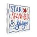 The Holiday Aisle® Star Spangled Sayings I On Canvas Print Canvas, Cotton in White | 24 H x 24 W x 2 D in | Wayfair