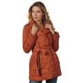 K Jordan Quilted Jacket (Size S) Gingerbread, Polyester,Elastine