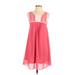 Anthropologie Casual Dress - A-Line Scoop Neck Sleeveless: Pink Print Dresses - Women's Size Small