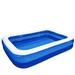 79" Blue and White Giant Rectangular Inflatable Family Backyard Pool