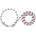 Livestock Adjustable Poly Neck Rope Maroon/Gray/Wh