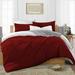 Twin/Twin XL Size Microfiber Duvet Cover Reversible Ultra Soft & Breathable 3 Piece Luxury Soft Wrinkle Free Cooling Sheet (1 Duvet Cover with 2 Pillowcases Burgundy)
