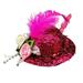Reheyre Rooster Cap Delicate Hemming Feather Decor High Elasticity Hen Mini Chicken Helmet Accessories Feather Top Hat for Party