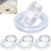 4Pcs Umbrella Hole Ring Patio Table Umbrella Hole Ring and Cap Set with 4 Rings and 4 Stoppers Silicone Transparent for Outdoor Garden Patio Beach Table Yard Umbrella