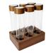 Coffee Bean Cellars Tubes Coffee Containers with Shelf with Stand Party Decoration Single Dosing Coffee Bean Storage Tubes for Countertop Cafes Retail 17g