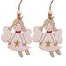 Hanging Christmas Decorations Hooks for Chandelier 2PCS Christmas Wooden Pendant Decoration Creative Wooden Crafts Deer Old Man Snowman Color Wooden Doll Decoration