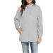 MASRIN Rainjacket Womens Fleece Lined Rain Jackets Trends Rain Jackets for Women Waterproof with Hood Long Rain Coat Windbreaker Jacket Petite Trench Coat