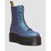 Jetta Hi Max Metallic Leather Platform Boots - Blue - Dr. Martens Boots