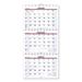 Move-A-Page Three-Month Wall Calendar 12 x 27 White/Red/Blue Sheets 15-Month (Dec to Feb): 2023 to 2025 | Bundle of 10 Each