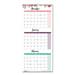 3-Month Wall Calendar Colorful Leaves Artwork 12.25 x 27 White/Multicolor Sheets 14-Month (Dec to Jan): 2024 | Bundle of 10 Each