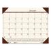 EcoTones Recycled Monthly Desk Pad Calendar 22 x 17 Moonlight Cream Sheets Brown Corners 12-Month (Jan to Dec): 2024 | Bundle of 5 Each