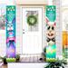 UDAXB Christmas Decorations Easter Decorations Banner Porch Sign Welcome Hanging Front Door Decor Happy Easter Banner for Party Home Decor Promotion (Buy 2 get 1 free)