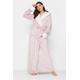 Lts Tall Light Pink Hooded Maxi Dressing Gown 22-24 Lts | Tall Women's Dressing Gowns