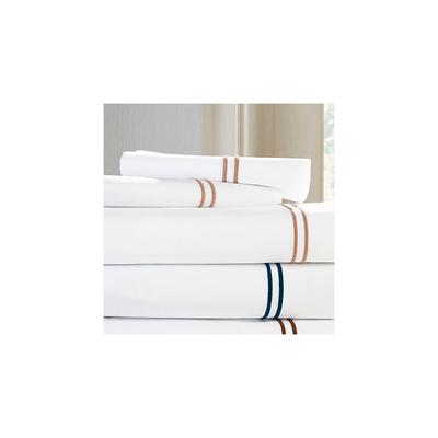 SFERRA Grande Hotel Percale Sheets - Fitted Sheet, Ivory with Ivory Embroidery Fitted Sheet, King Ivory with Ivory Fitted Sheet - Frontgate