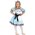 Funidelia | Deluxe Alice Costumes for girl Films & Series, Alice In Wonderland - Costume for kids accessory fancy dress & props for Halloween, carnival & parties - Size 3-4 years - Blue