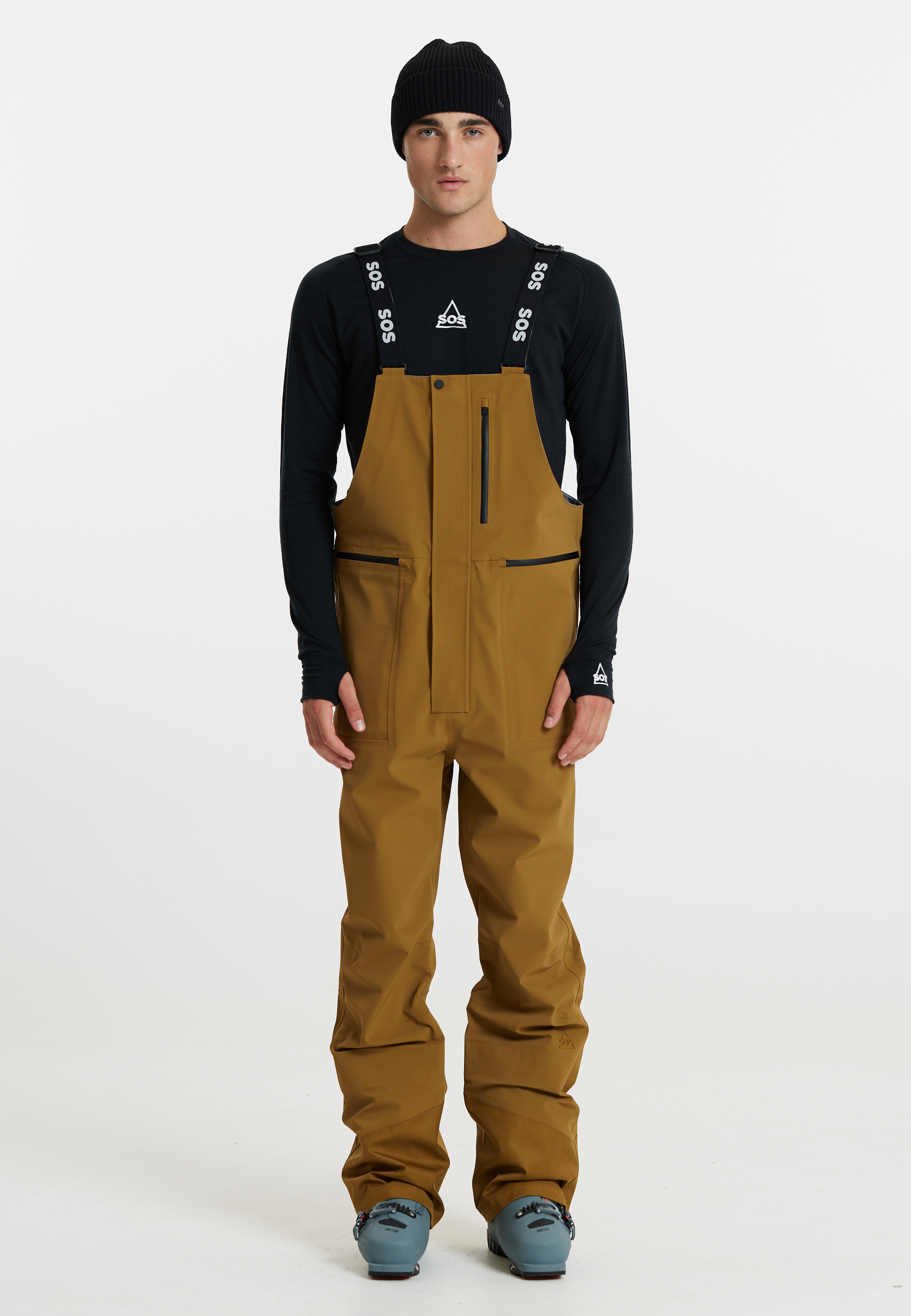 Skihose SOS "Lipno", Herren, Gr. L, US-Größen, gelb (senf), 84% Nylon, 16% Elasthan, unifarben, Hosen, in wasser- und schneefester Qualität Image