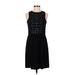 Tibi Casual Dress - Party Crew Neck Sleeveless: Black Print Dresses - Women's Size 4