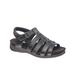 Blair Women's Haband Women’s Dr. Max™ Leather T-Strap Sandals - Black - 7.5 - Womens