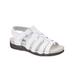 Blair Women's Haband Women’s Dr. Max™ Leather T-Strap Sandals - White - 10 - Misses