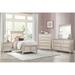 Cheyenne 4 Piece Silver Modern Faux Leather Upholstered Tufted Bedroom Set